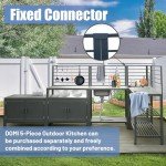 Domi 5-Piece Outdoor Kitchen Island Set