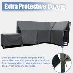 Domi 5-Piece Outdoor Kitchen Island Set