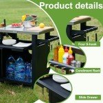NUUK Outdoor Grill Cart with Storage Drawer