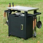 NUUK Outdoor Grill Cart with Storage Drawer