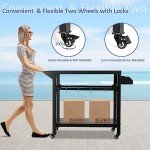 Outdoor Grill Cart and Pizza Oven Stand