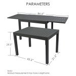 Kozyard Expandable Patio Dining Table for 4-6