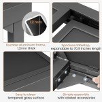 Expandable Aluminum Outdoor Dining Table for 6-8