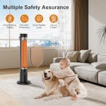 Infrared Electric Patio Heater with Remote Control