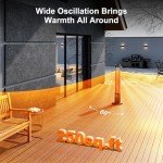 Infrared Electric Patio Heater with Remote Control