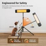 EAST OAK 1500W Waterproof Infrared Patio Heater