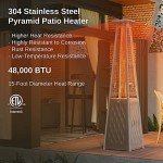 East Oak 48,000 BTU Stainless Steel Patio Heater