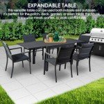 Kozyard Expandable Patio Dining Table for 4-6