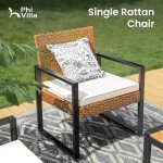 Modern Wicker Patio Furniture Set for 4