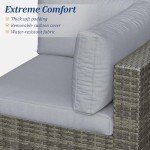 7-Piece All-Weather Grey Wicker Patio Set