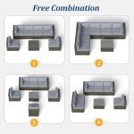 7-Piece All-Weather Grey Wicker Patio Set