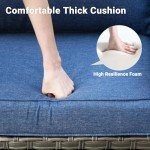 5-Piece Outdoor Wicker Patio Furniture Set