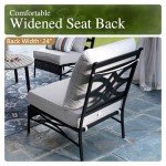 Beige 6-Piece Half-Moon Patio Furniture Set