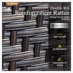 Beige 6-Piece Half-Moon Patio Furniture Set