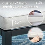 6-Piece Light Grey Metal Outdoor Sectional Sofa Set