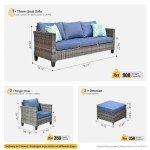 5-Piece Outdoor Wicker Patio Furniture Set