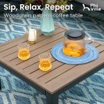 6-Piece Light Grey Metal Outdoor Sectional Sofa Set