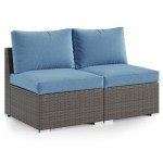 Wisteria Lane Outdoor Wicker Armless Sofa Set