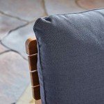 Boyle Outdoor Acacia Wood Loveseat - Teak/Gray