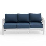 Outdoor Aluminum Sofa with Thick Cushions