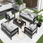 7-Piece Modern Outdoor Patio Furniture Set