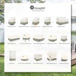 Waterproof 3-Seater Sofa Cover for Patios