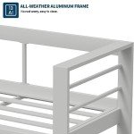 Outdoor Aluminum Sofa with Thick Cushions