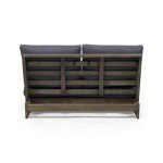 GDFStudio Gray Acacia Wood Outdoor Loveseat