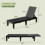 Adjustable Outdoor Chaise Lounge Chairs - Set of 2