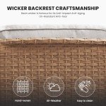 Belord 75-Inch Wicker Outdoor Couch 3-Seater