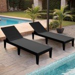 Adjustable Outdoor Chaise Lounge Chairs - Set of 2