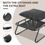 Comfy Dark Gray Outdoor Lounge Chair Set