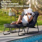 Comfy Dark Gray Outdoor Lounge Chair Set