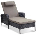 Belord Adjustable Wicker Outdoor Chaise Lounge Chair