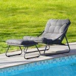 Comfy Dark Gray Outdoor Lounge Chair Set