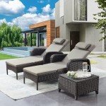 Belord Adjustable Wicker Outdoor Chaise Lounge Chair