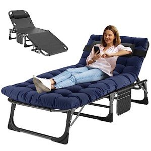 MOPHOTO 5-Position Heavy Duty Folding Lounge Chair