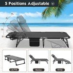 MOPHOTO 5-Position Heavy Duty Folding Lounge Chair