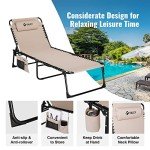 Villey Oversize Folding Lounge Chair - Beige