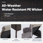 Belord Adjustable Wicker Outdoor Chaise Lounge Chair