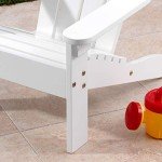 White Wooden Adirondack Chair for Kids