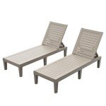 HOMSHADE Outdoor Adjustable Chaise Lounge Chairs - Set of 2