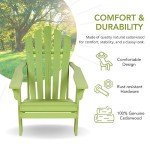 Lime Green Adirondack Chair for Outdoor Relaxation