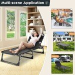 MOPHOTO 5-Position Heavy Duty Folding Lounge Chair