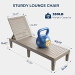 HOMSHADE Outdoor Adjustable Chaise Lounge Chairs - Set of 2