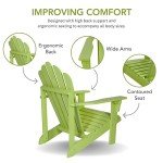 Lime Green Adirondack Chair for Outdoor Relaxation