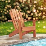 Kid's Outdoor Wooden Adirondack Lounge Chair