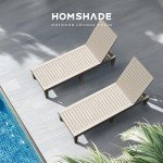 HOMSHADE Outdoor Adjustable Chaise Lounge Chairs - Set of 2