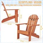 Kid's Outdoor Wooden Adirondack Lounge Chair