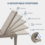 HOMSHADE Outdoor Adjustable Chaise Lounge Chairs - Set of 2